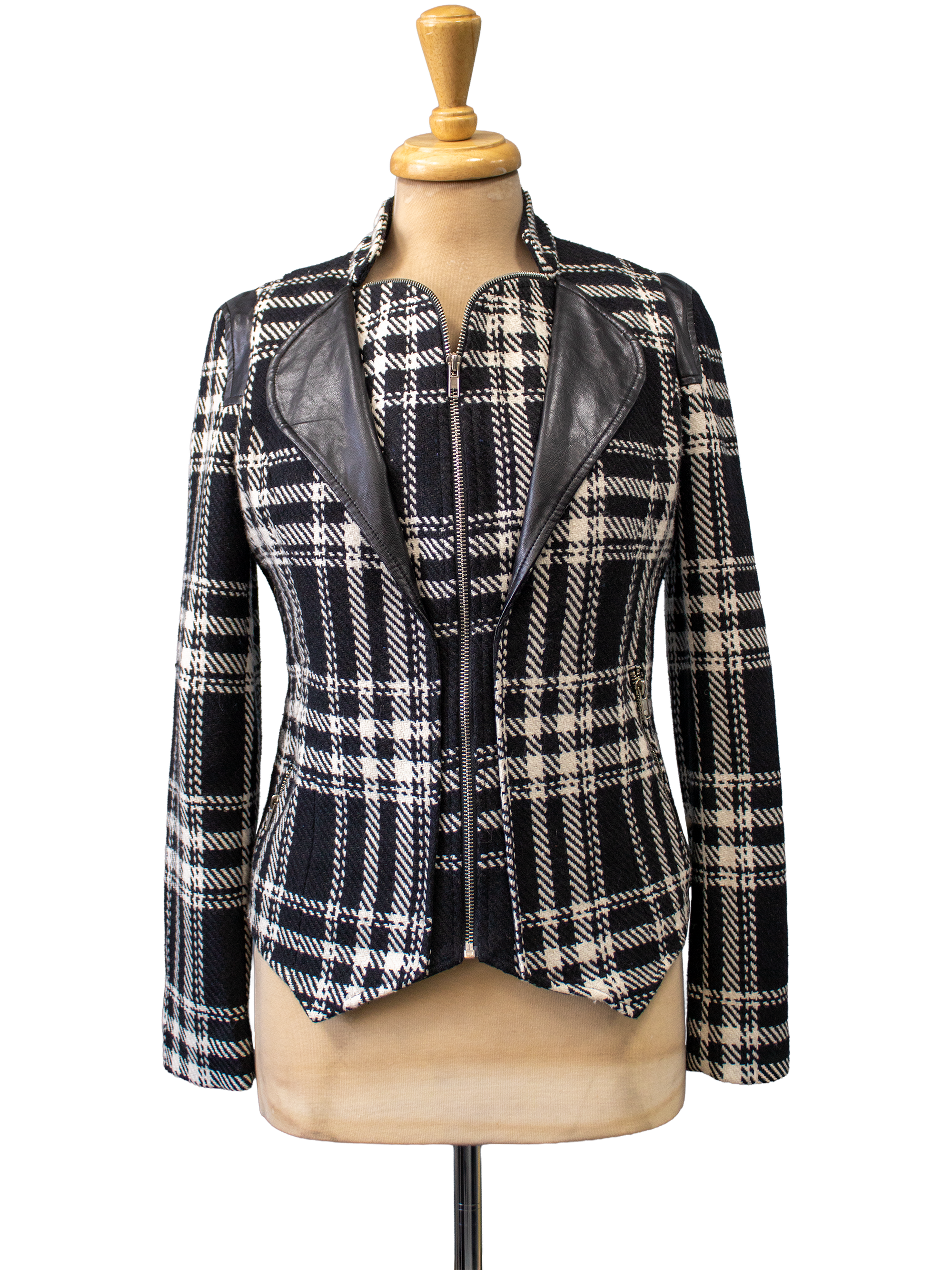 Cutie Black & White Plaid Jacket