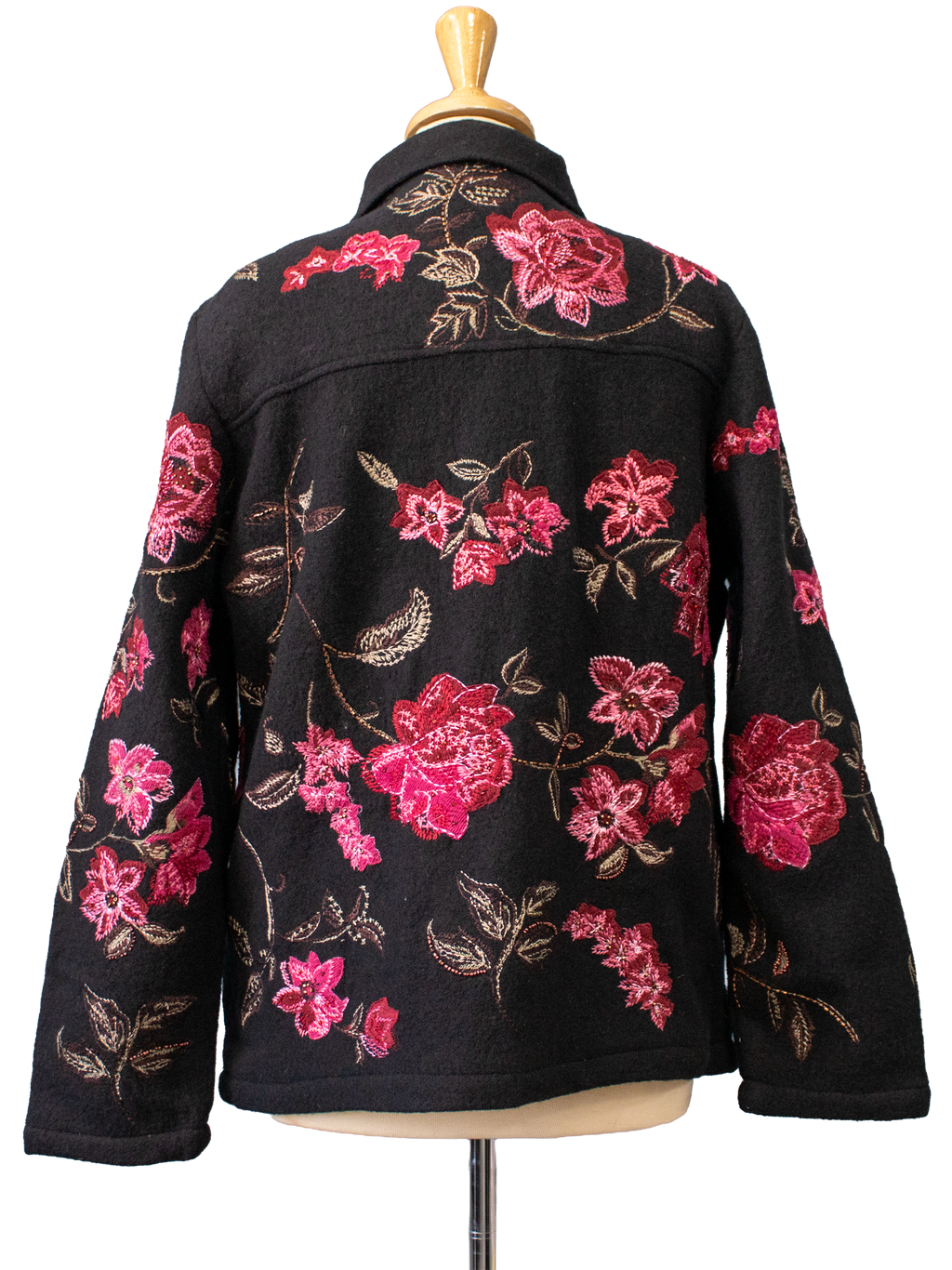 Dash Wool Embroidered Floral Coat