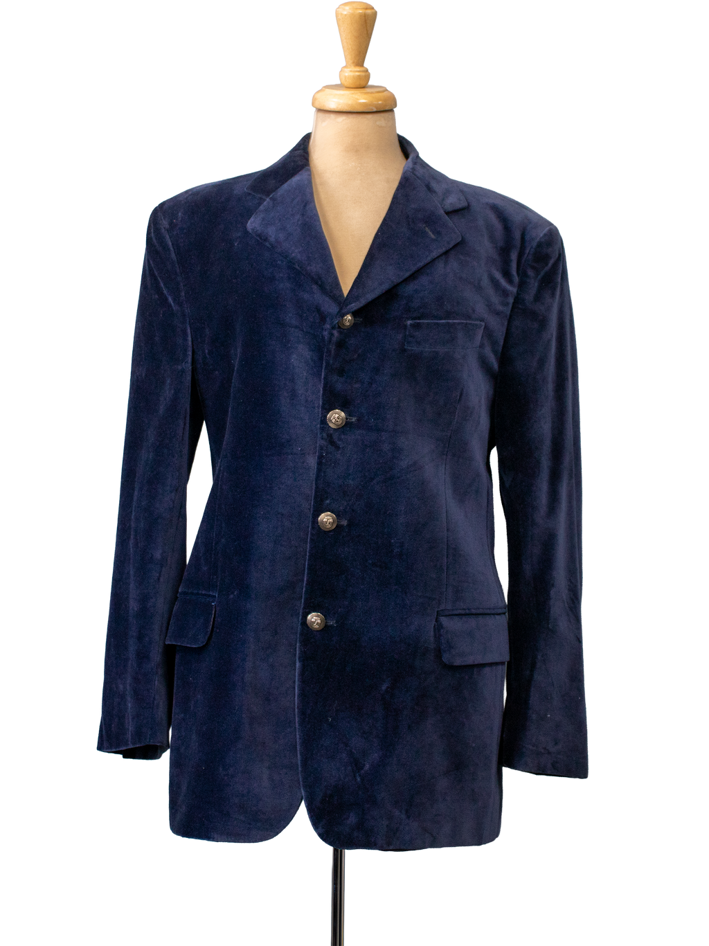 Hanry Burnett Navy Cotton Velvet Blazer