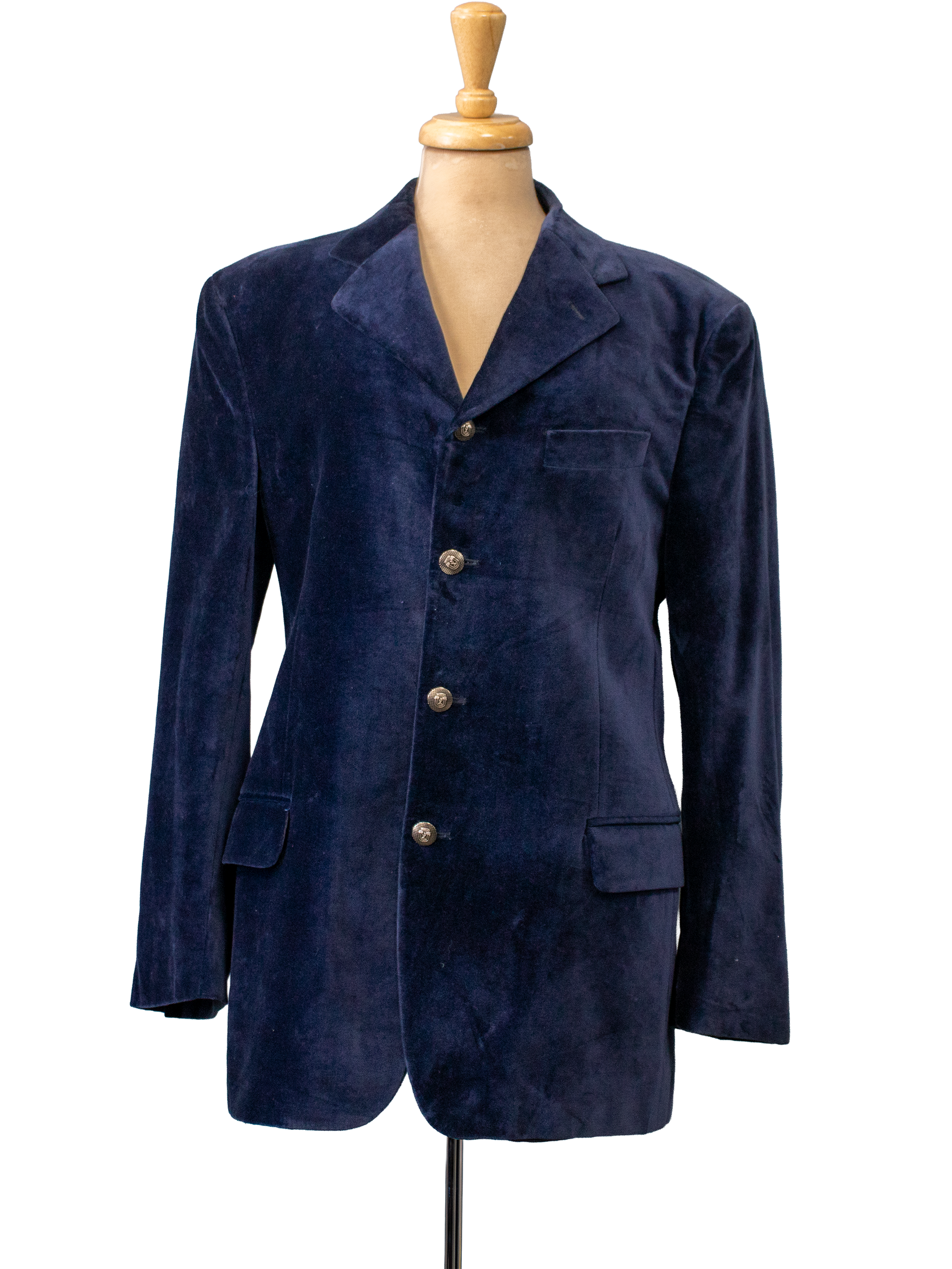 Hanry Burnett Navy Cotton Velvet Blazer