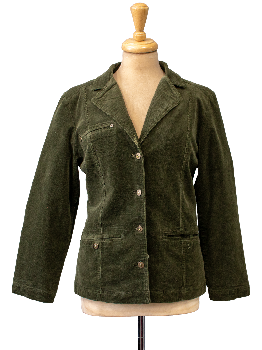 Gina Laura Olive Green Corduroy Jacket