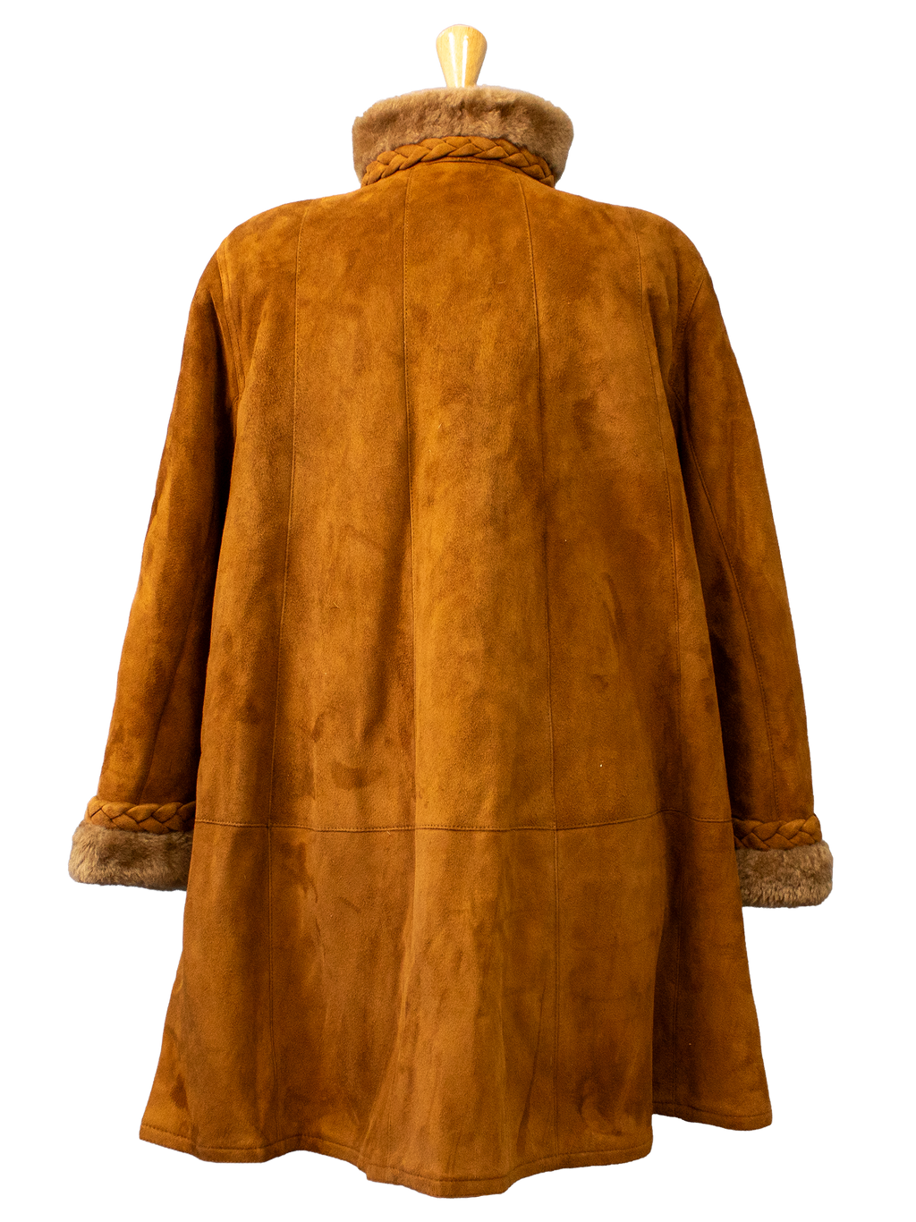 Genuine Leather Coat with Faux Fur