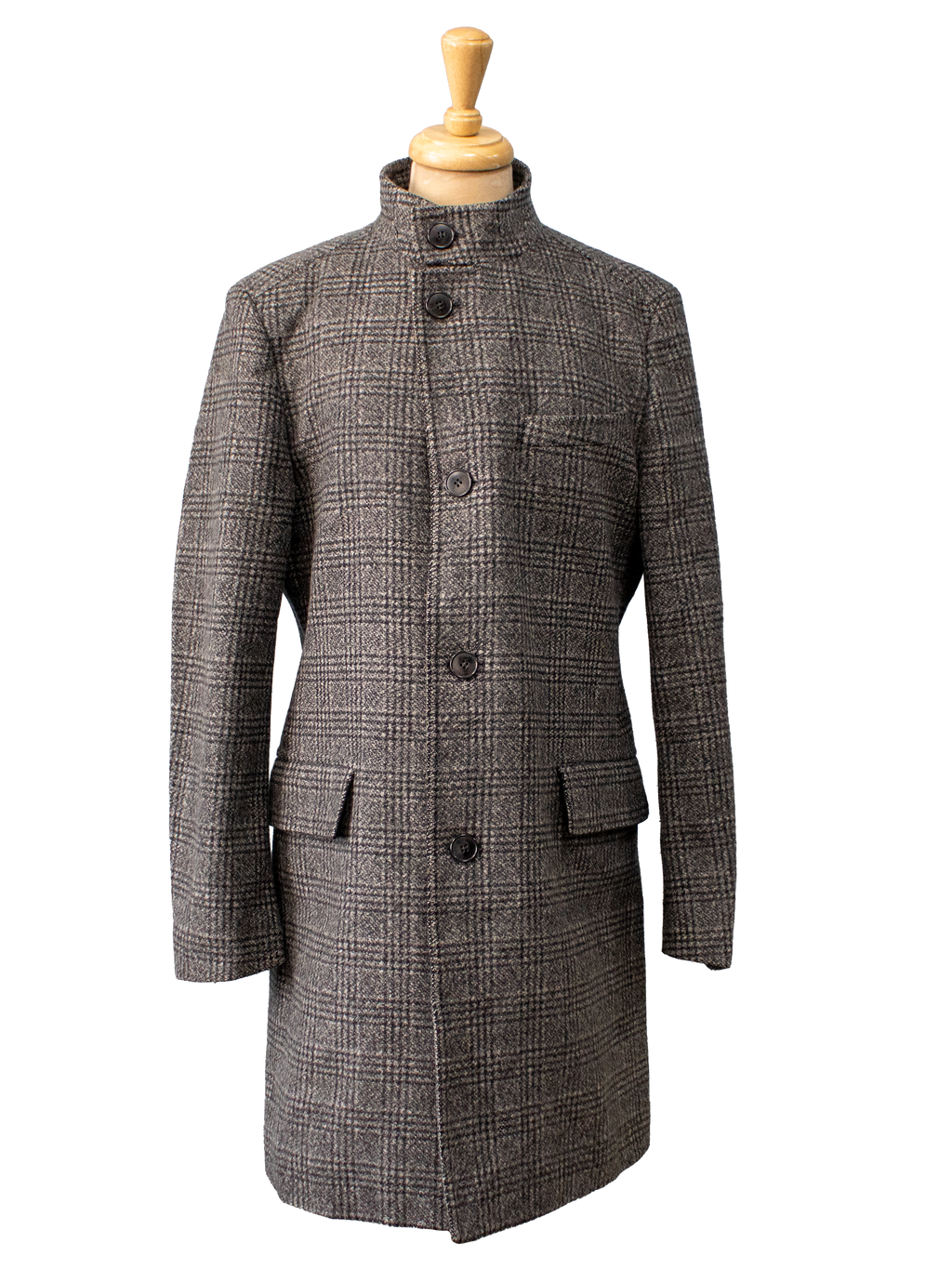 Hugo Boss Checked Wool Coat