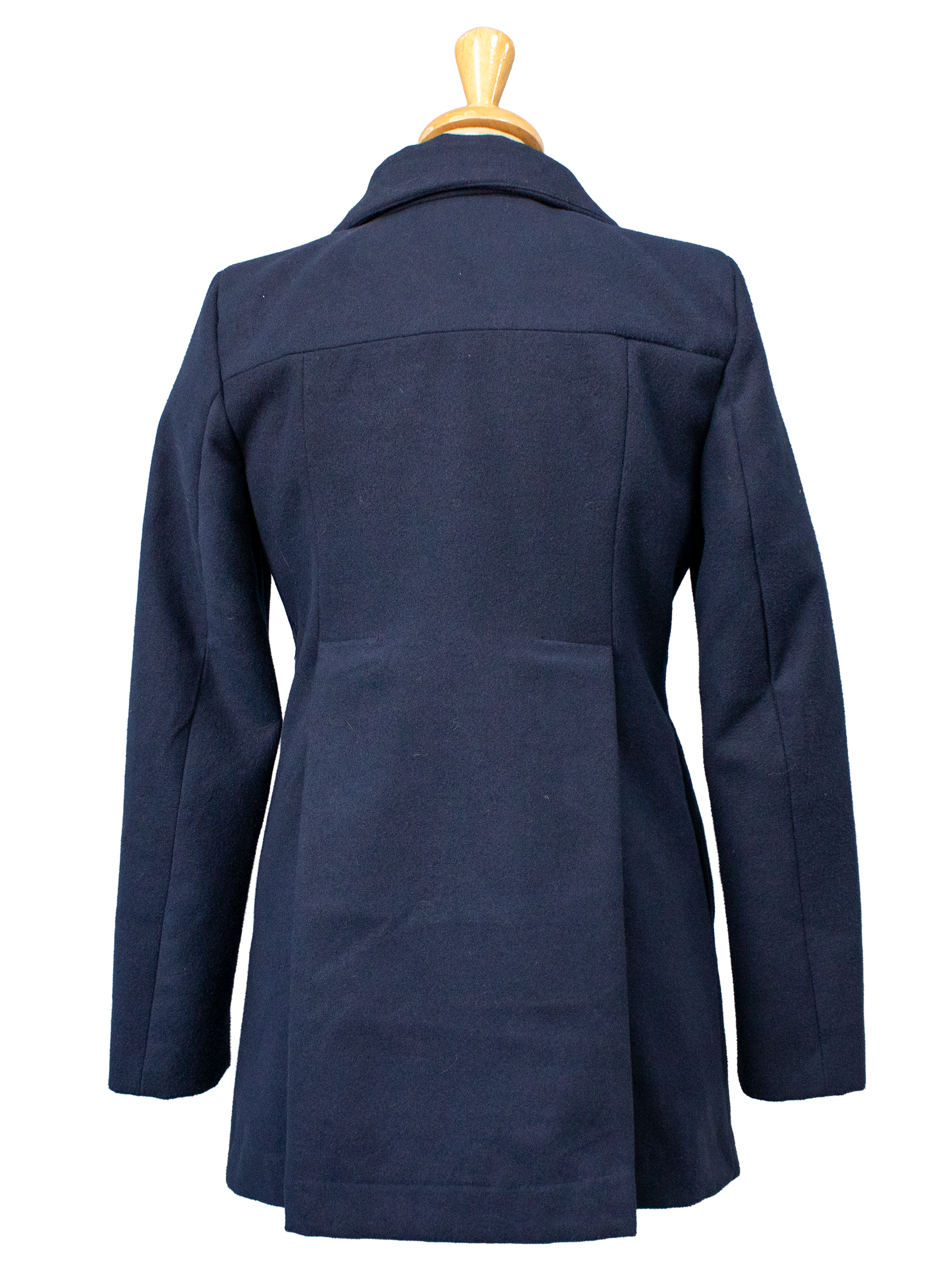Vila Navy Wool-Blend Coat
