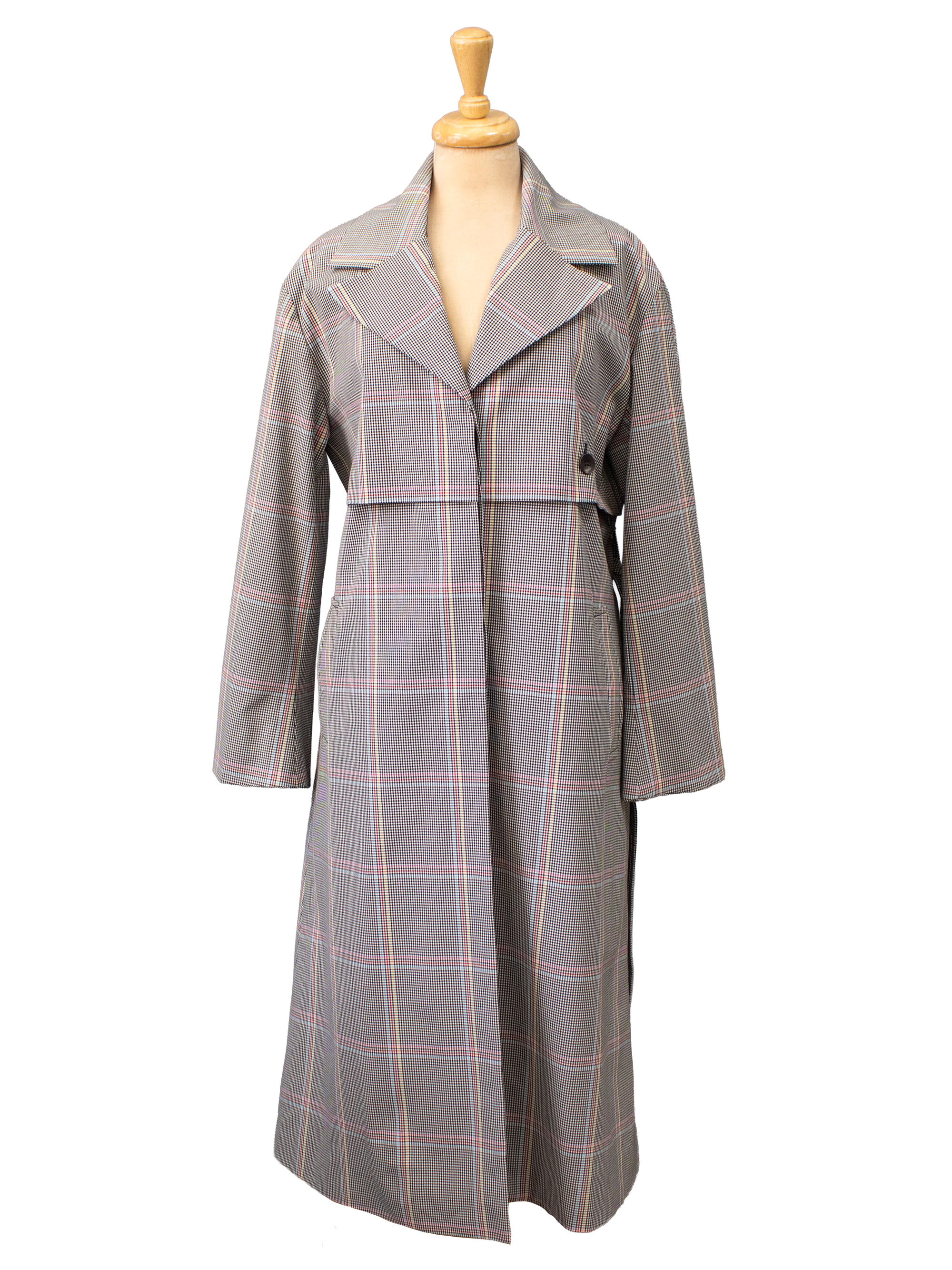 Teija Checked Longline Trench Coat