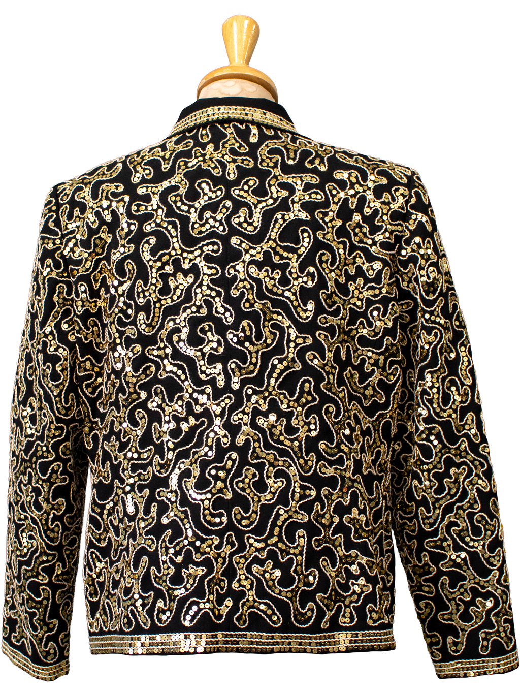 Black and Gold Sequined Jacket