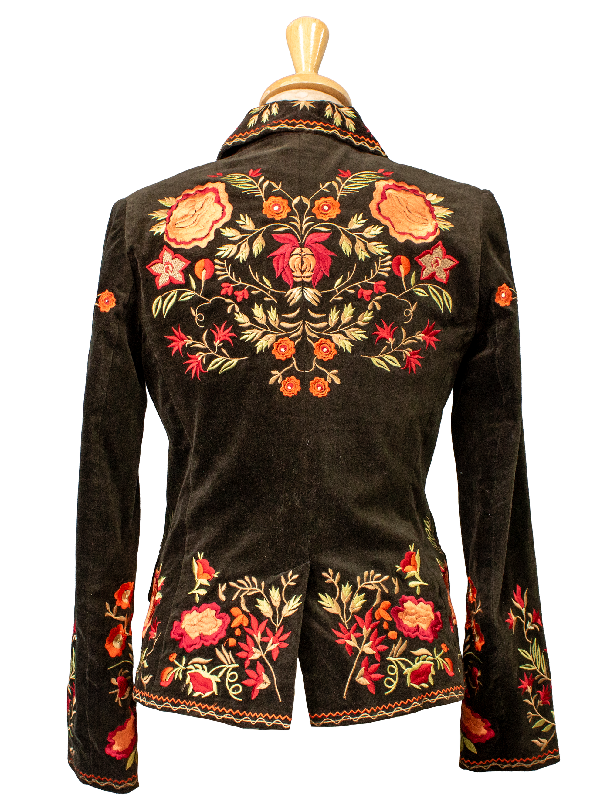 Black and Red Embroidered Jacket