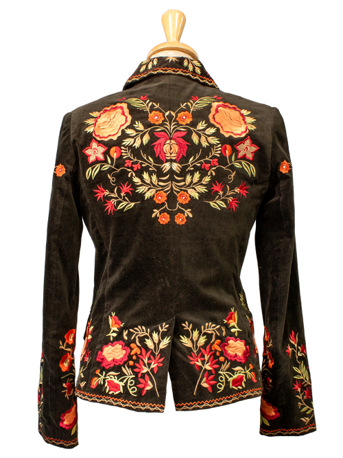 Black and Red Embroidered Jacket