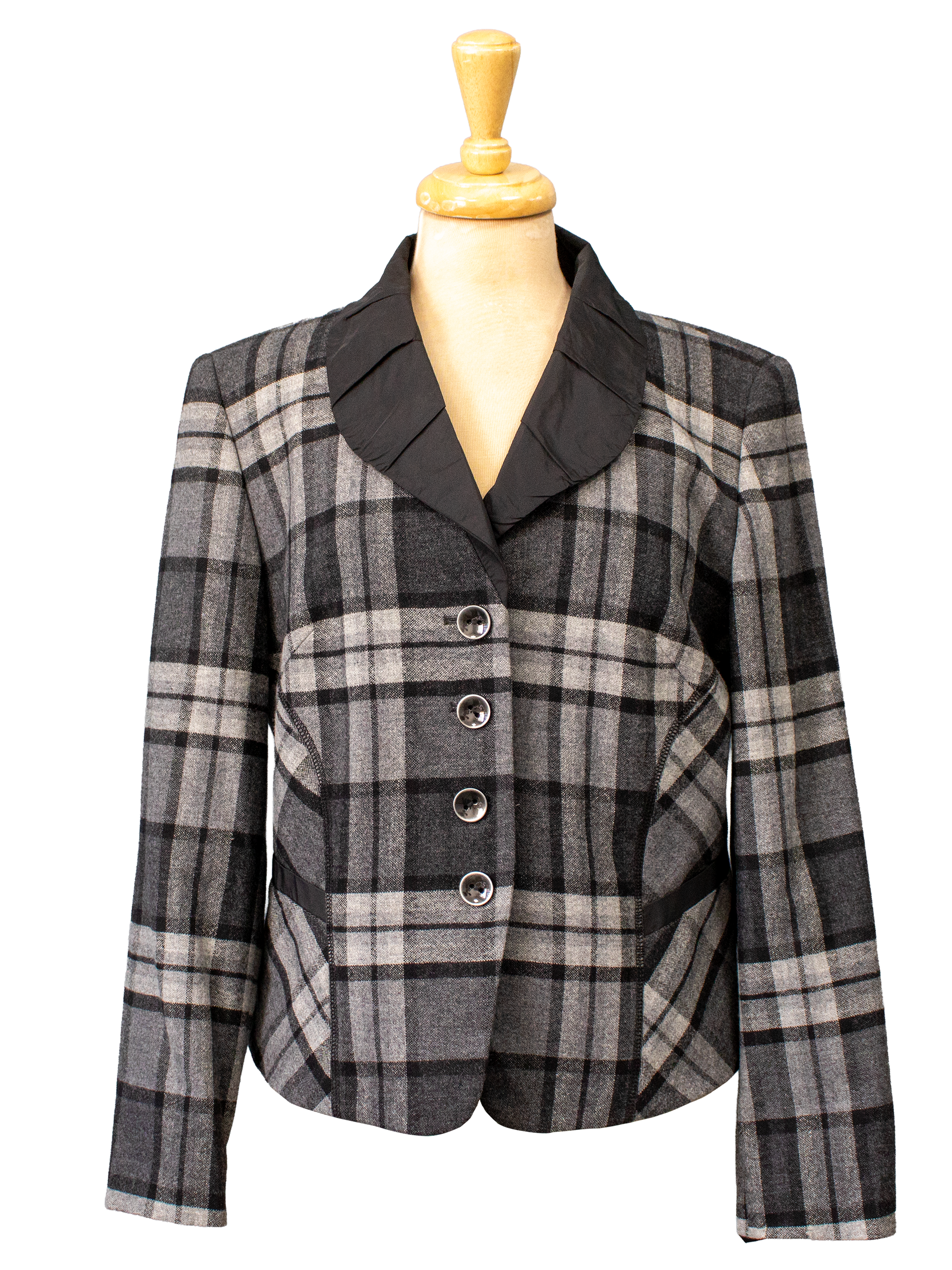 Gerry Webber Black and White Plaid Jacket