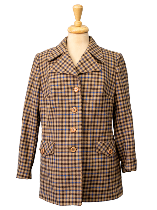 Brown Plaid Coat