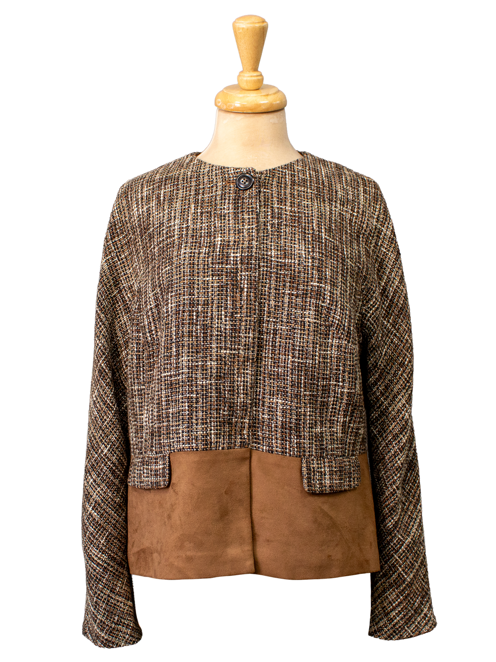 Gerry Webber Brown Colour-Blocked Coat